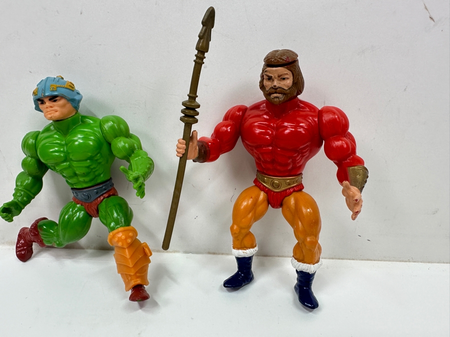 Just Added - (3) Vintage Mattel Masters Of The Universe (MOTO) Action Figures: Saurod, Man-At-Arms & King Randor (Saurod Action Figure Lever On Back Is Broken) [Photo 8]