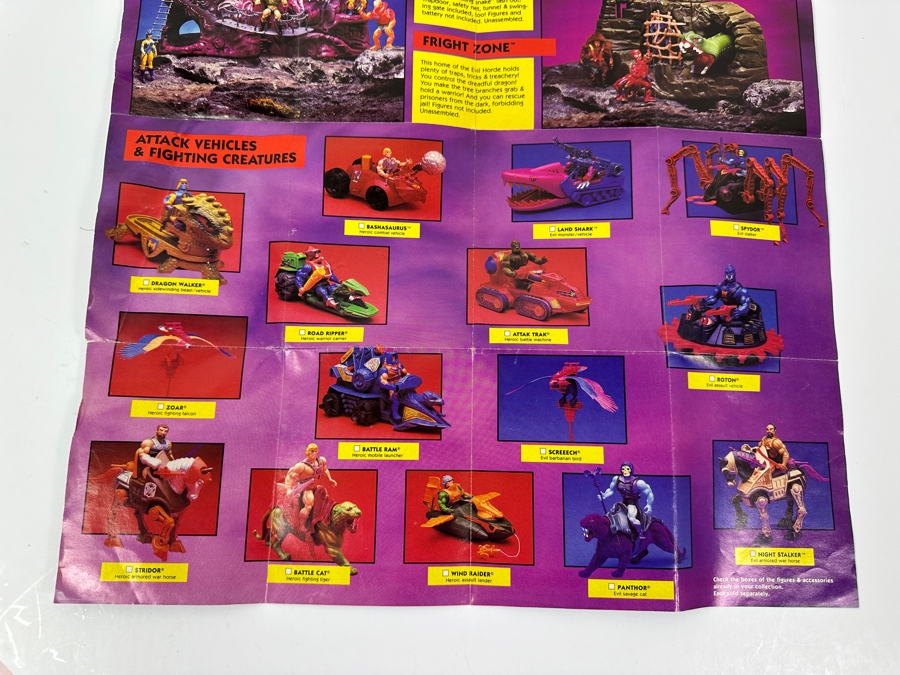 Just Added - Vintage 1985 Masters Of The Universe Double-Sided Poster Catalog Featuring The Collection Of MOTO Action Figures And Vehicles [Photo 10]