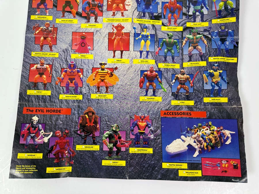 Just Added - Vintage 1985 Masters Of The Universe Double-Sided Poster Catalog Featuring The Collection Of MOTO Action Figures And Vehicles [Photo 6]