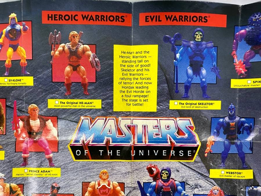 Just Added - Vintage 1985 Masters Of The Universe Double-Sided Poster Catalog Featuring The Collection Of MOTO Action Figures And Vehicles [Photo 4]