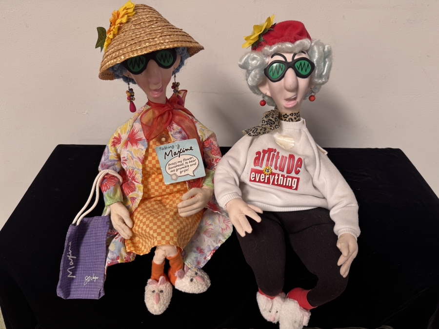 Just Added - Two Vintage Oversized Hallmark Maxine Dolls - One Talking 24'H [Photo 2]