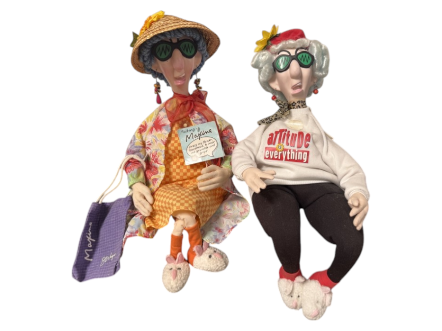 Just Added - Two Vintage Oversized Hallmark Maxine Dolls - One Talking 24'H
