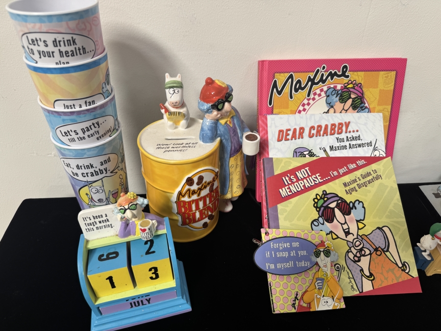 Just Added - Hallmark Maxine Collection Including Lamp, Books, Calendar, Canister and Cups [Photo 3]