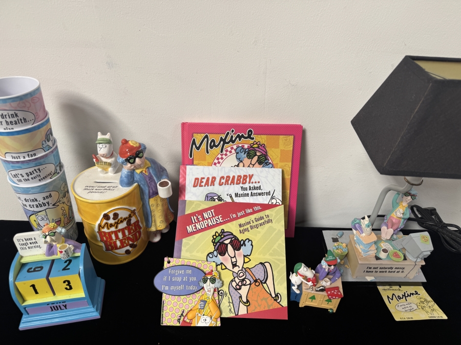 Just Added - Hallmark Maxine Collection Including Lamp, Books, Calendar, Canister and Cups [Photo 2]