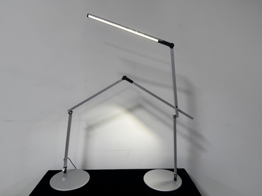 Just Added - Koncept Z-Bar Silver LED Desk Lamp with Adjustable Arm [Photo 2]