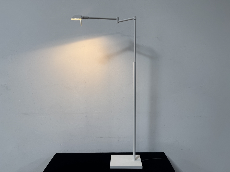 Just Added - White Halogen Desk Lamp With Adjustable Arm 39.5'H [Photo 2]
