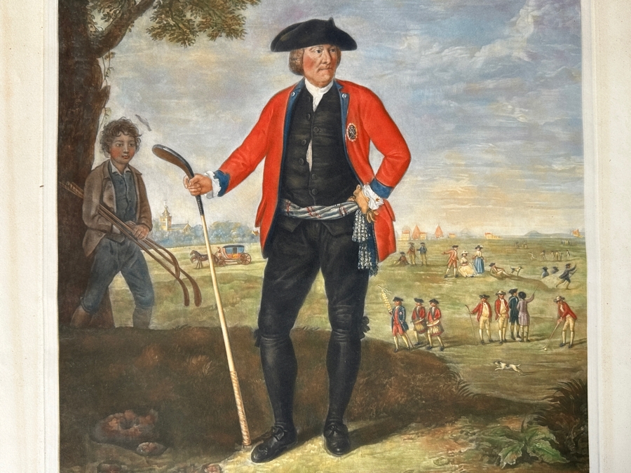 Just Added - Vintage 1962 Lawrence Josset Engraving Of David Allan's Painting William Inglis, C. 1712-1792 - Surgeon And Captain Of The Honourable Company Of Edinburgh Golfers Published By Frost & Reed (Bristol, England) Signed Lower Right 18.5 X 24 [Photo 3]