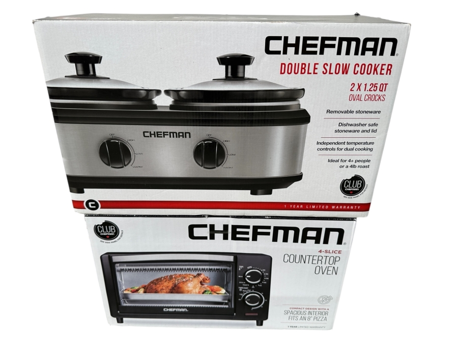 Just Added - (1) New Chefman Slow Cooker And (1) New Chefman Countertop Oven