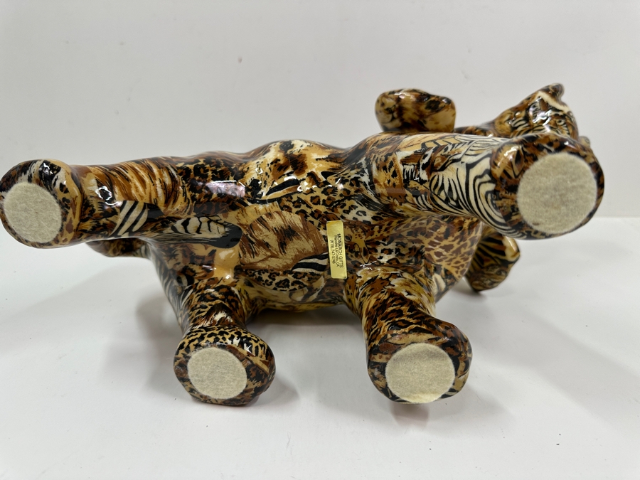 Just Added - Vintage La Vie Safari Patchwork Ceramic Elephant Figurine 14'W X 11'H [Photo 4]