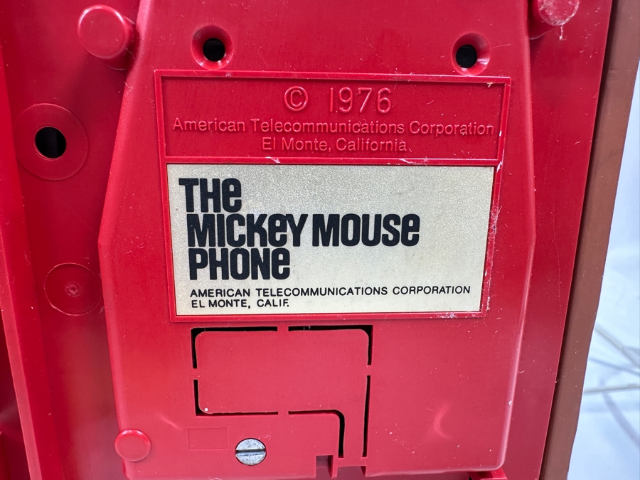 Just Added - Vintage 1976 The Mickey Mouse Phone By American Telecommunications Corporation 15'H [Photo 9]