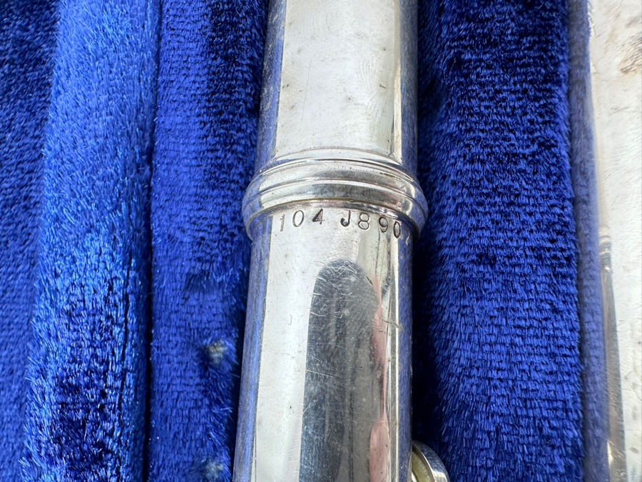Just Added - Vintage W. T. Armstrong Sterling Silver Plated Flute With Case Elkhart, IN [Photo 7]