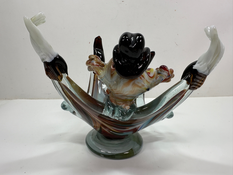Just Added - Vintage Murano Art Glass Clown Ashtray 9'W X 7'H [Photo 7]