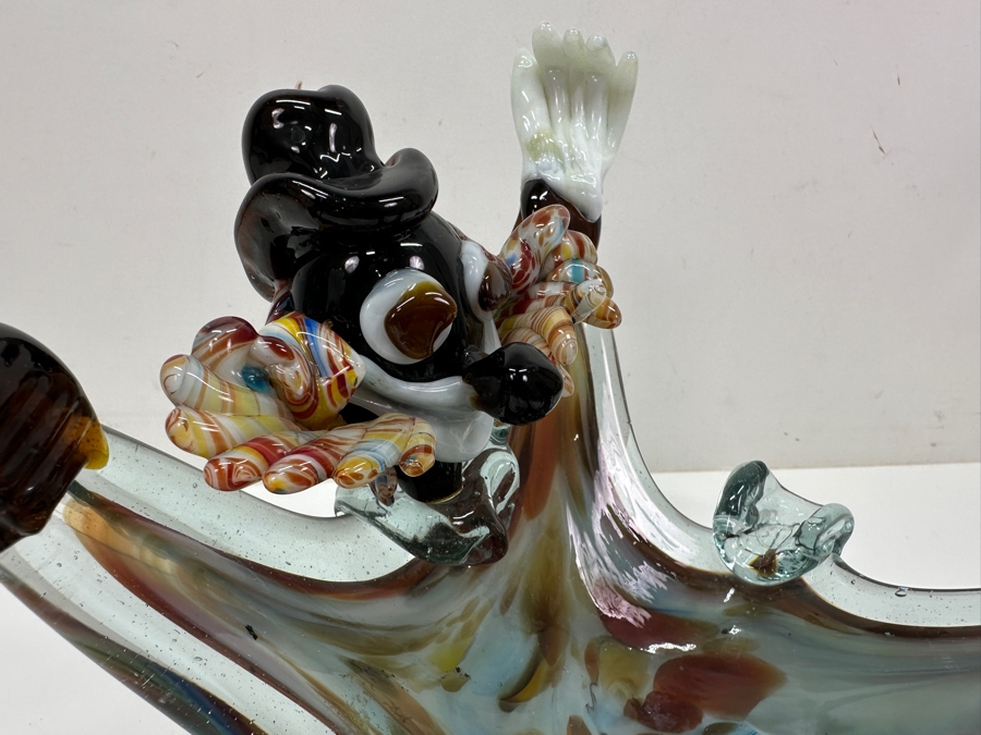 Just Added - Vintage Murano Art Glass Clown Ashtray 9'W X 7'H [Photo 4]