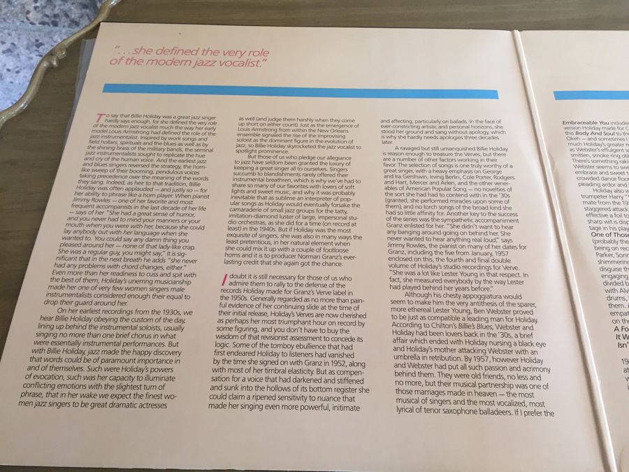 Billie Holiday ‎- Embraceable You - Verve Records ‎- 817 359-1 [Photo 3]