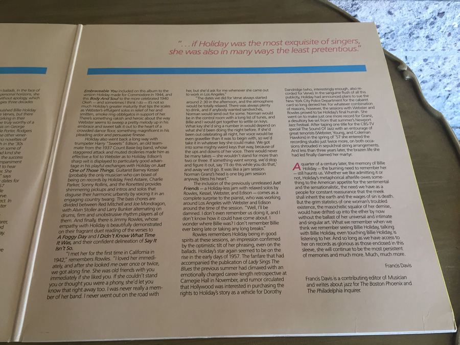 Billie Holiday ‎- Embraceable You - Verve Records ‎- 817 359-1 [Photo 4]