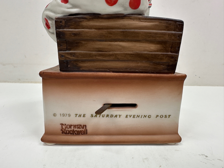 Just Added - Vintage 1979 Schmid Norman Rockwell Porcelain Musical Figurine Titled 'Send The Clowns' 7'H [Photo 5]