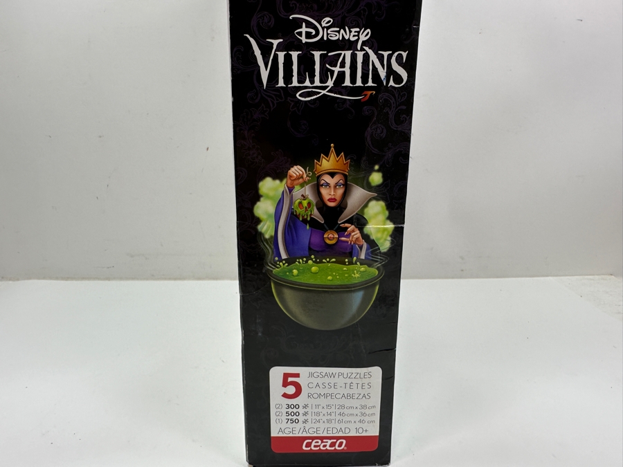 Just Added - (2) Factory Sealed Disney Puzzles: Disney Villains Featuring 5 Jigsaw Puzzles And Thomas Kinkade Disney Puzzle
 [Photo 5]