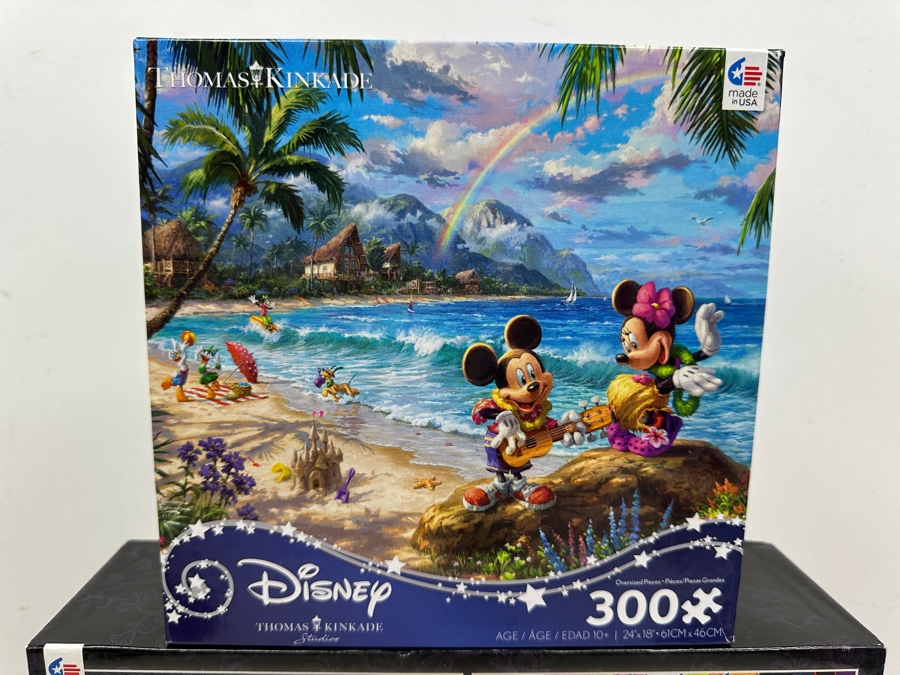 Just Added - (2) Factory Sealed Disney Puzzles: Disney Villains Featuring 5 Jigsaw Puzzles And Thomas Kinkade Disney Puzzle
 [Photo 3]