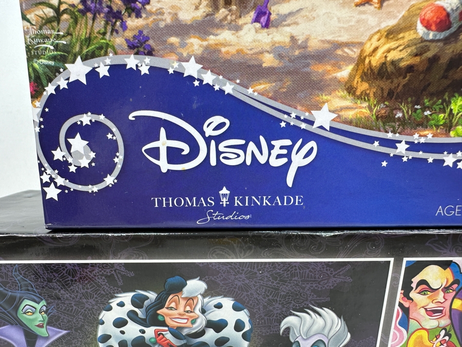 Just Added - (2) Factory Sealed Disney Puzzles: Disney Villains Featuring 5 Jigsaw Puzzles And Thomas Kinkade Disney Puzzle
 [Photo 4]