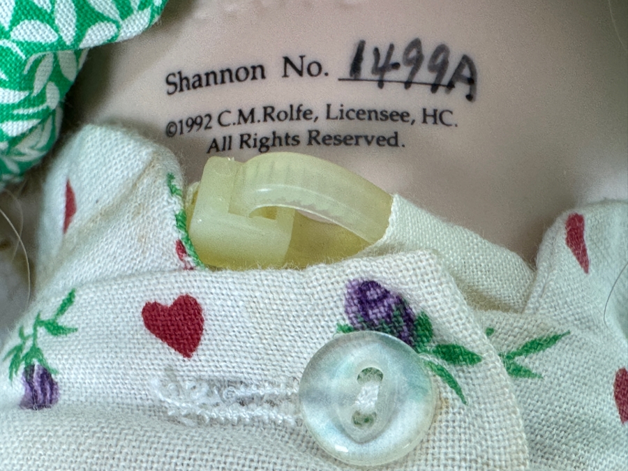 Just Added - Vintage 1992 Shannon Porcelain Doll By Cindy Marschner Rolfe 1992 [Photo 6]