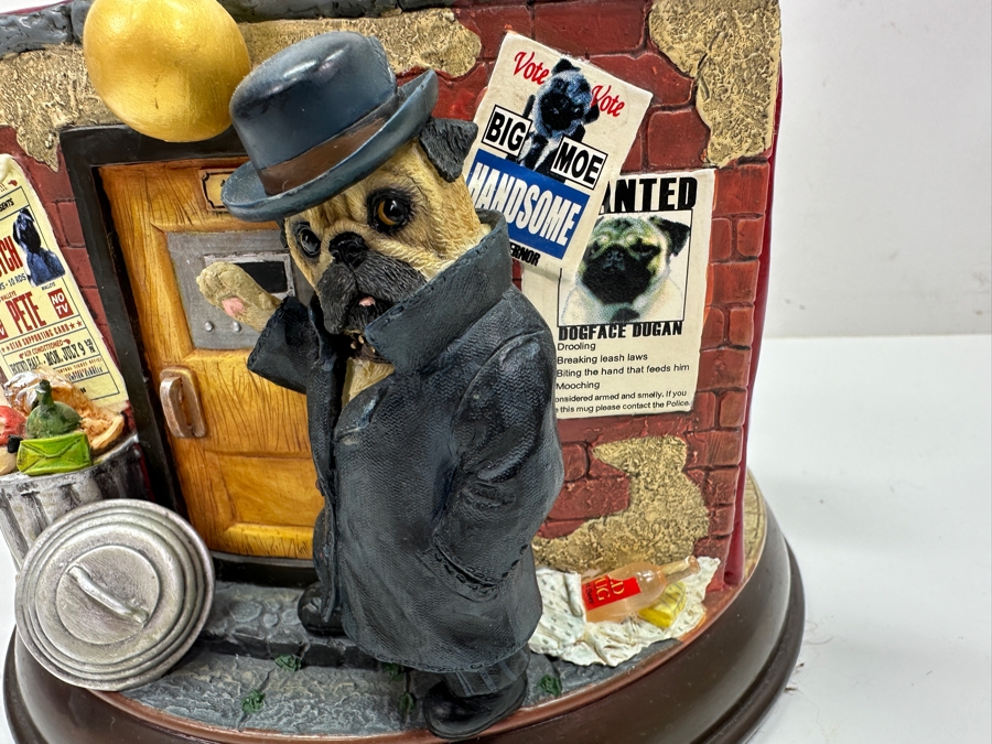 Just Added - Danbury Mint 'The Poker Playing Pugs' (Has Some Minor Damage) 6.5'H [Photo 13]