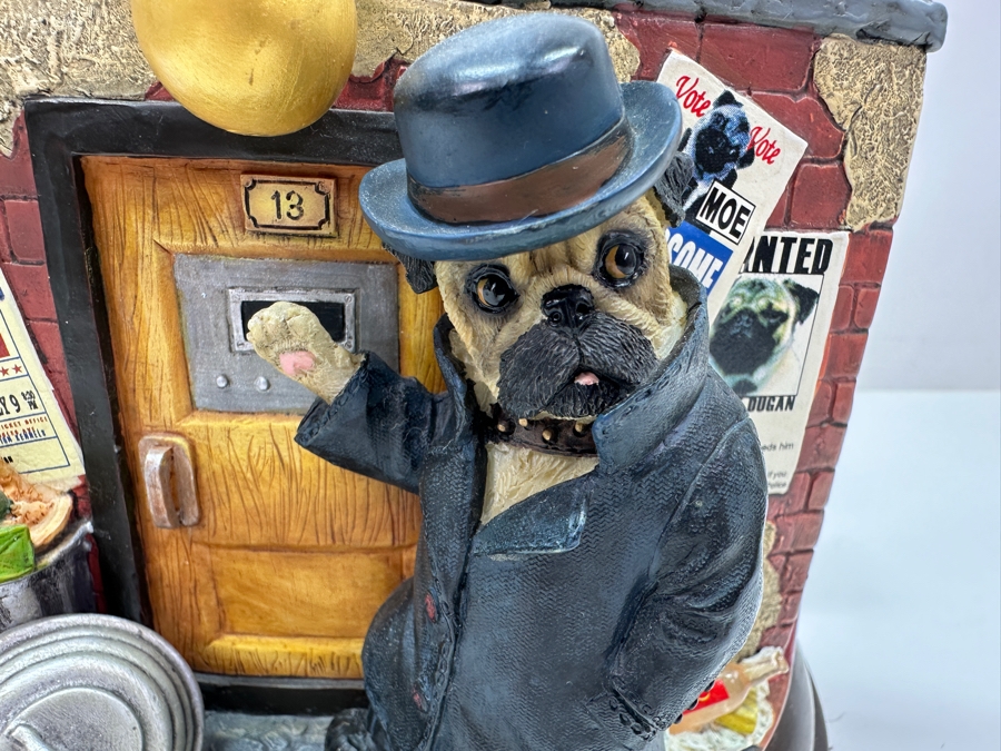 Just Added - Danbury Mint 'The Poker Playing Pugs' (Has Some Minor Damage) 6.5'H [Photo 14]