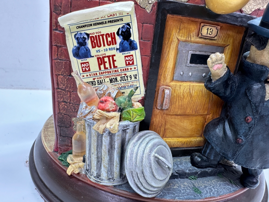 Just Added - Danbury Mint 'The Poker Playing Pugs' (Has Some Minor Damage) 6.5'H [Photo 12]