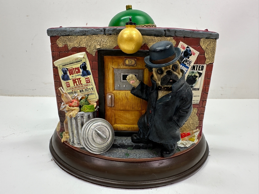 Just Added - Danbury Mint 'The Poker Playing Pugs' (Has Some Minor Damage) 6.5'H [Photo 11]