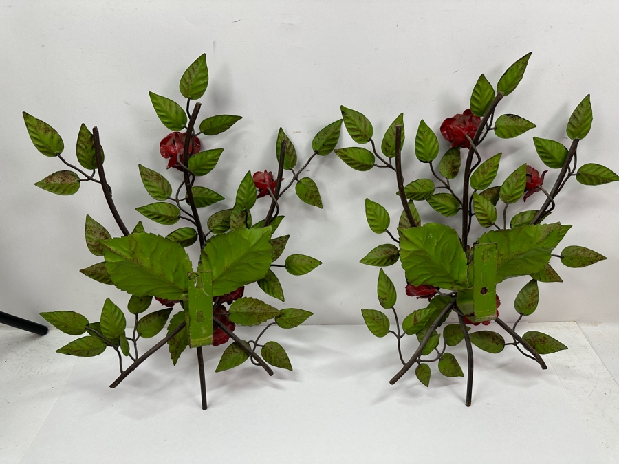 Just Added - Vintage Metal Rose Petals Flowers Wall Decor 19'H [Photo 4]