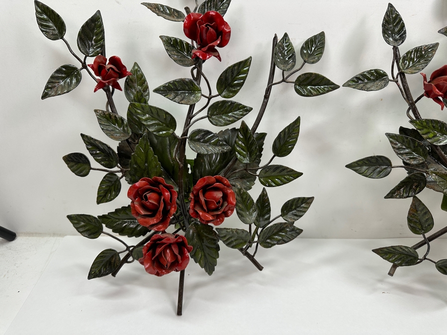 Just Added - Vintage Metal Rose Petals Flowers Wall Decor 19'H [Photo 2]