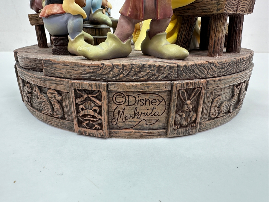 Just Added - Vintage Disney Markrita 65th Anniversary Snow White & The Seven Dwarfs Hidden Trinket Box With Original Box 7W X 5.5H Retailed For $95 [Photo 6]