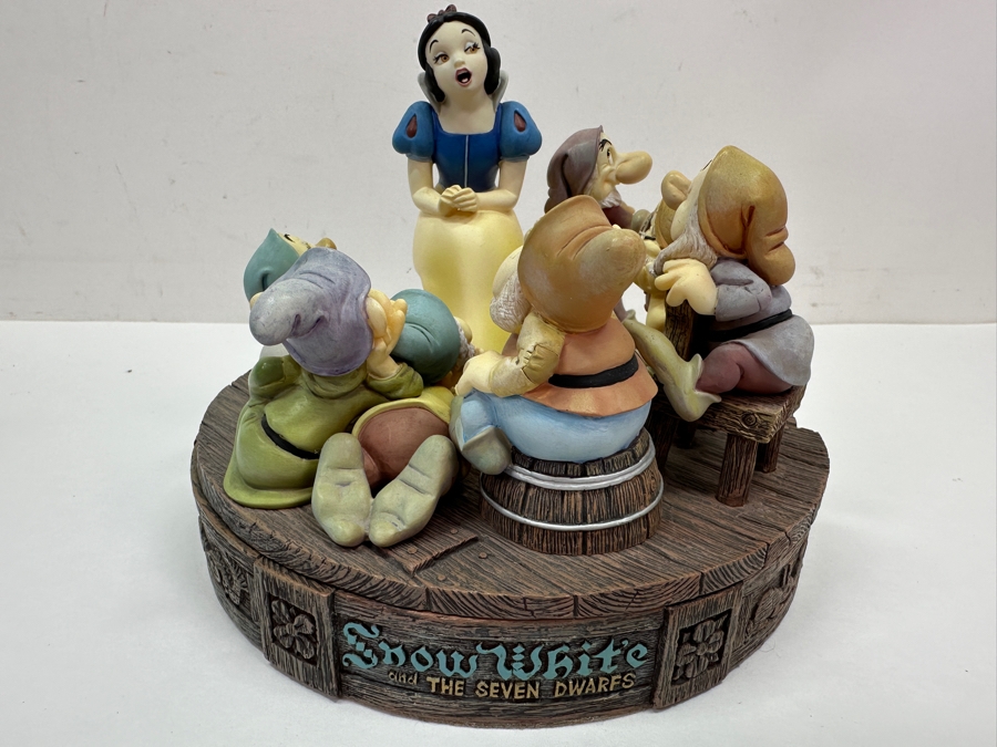 Just Added - Vintage Disney Markrita 65th Anniversary Snow White & The Seven Dwarfs Hidden Trinket Box With Original Box 7W X 5.5H Retailed For $95 [Photo 2]