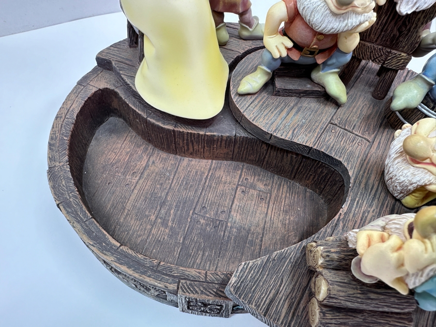 Just Added - Vintage Disney Markrita 65th Anniversary Snow White & The Seven Dwarfs Hidden Trinket Box With Original Box 7W X 5.5H Retailed For $95 [Photo 4]