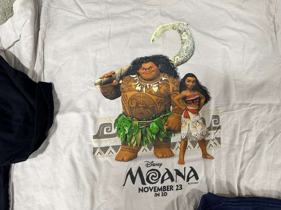 Just Added - (4) Disney Promotional T-Shirts Size L/XL: Wreck-It Ralph 2: Ralph Breaks The Internet, Moana, Disney Tech & California Adventure [Photo 7]
