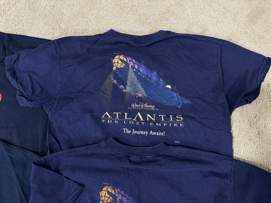 Just Added - (4) Disney Promotional T-Shirts Size L/XL: Wall-E, Treasure Planet & Atlantis The Lost Empire [Photo 2]