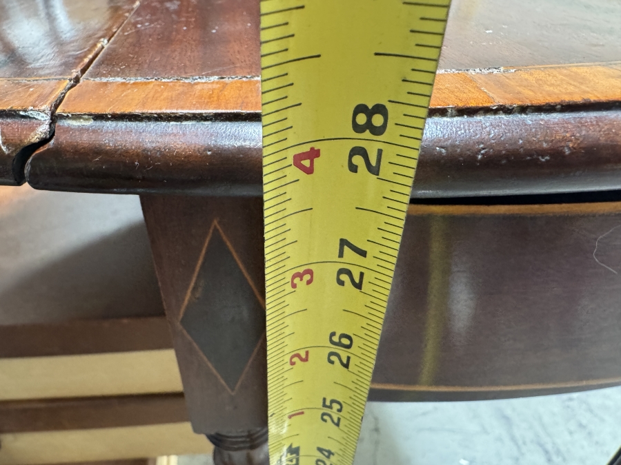 Just Added - Wooden Dropleaf Side Table With Drawer And Fluted Legs 13' - 34'W x 25.5'D x 28'H [Photo 8]