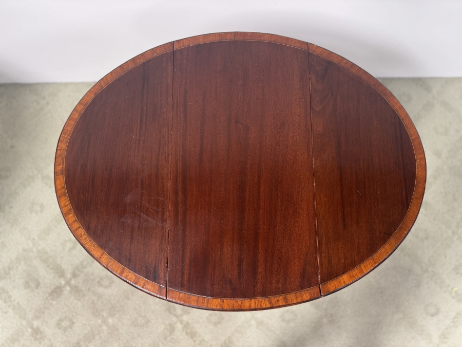 Just Added - Wooden Dropleaf Side Table With Drawer And Fluted Legs 13' - 34'W x 25.5'D x 28'H [Photo 3]