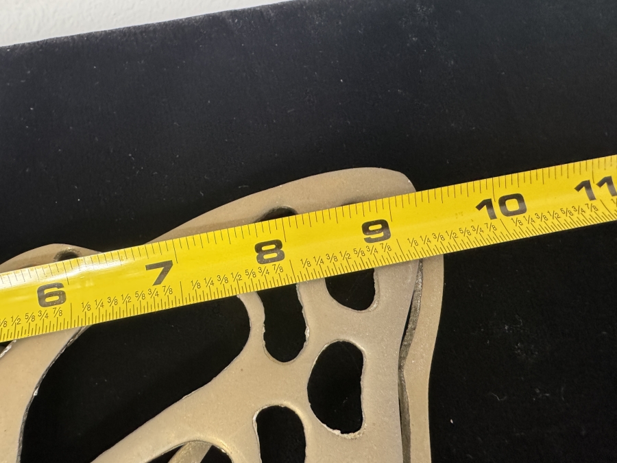 Just Added - Vintage Fritz Solid Brass Butterfly Book Holder with Geometric Star Details 9.5'W x 7'H [Photo 4]