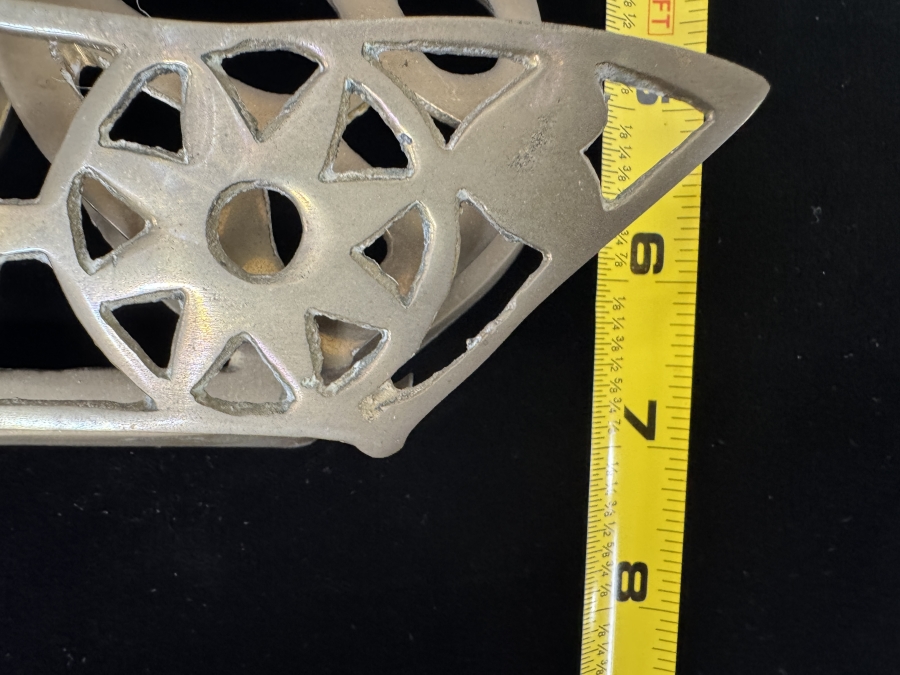 Just Added - Vintage Fritz Solid Brass Butterfly Book Holder with Geometric Star Details 9.5'W x 7'H [Photo 5]