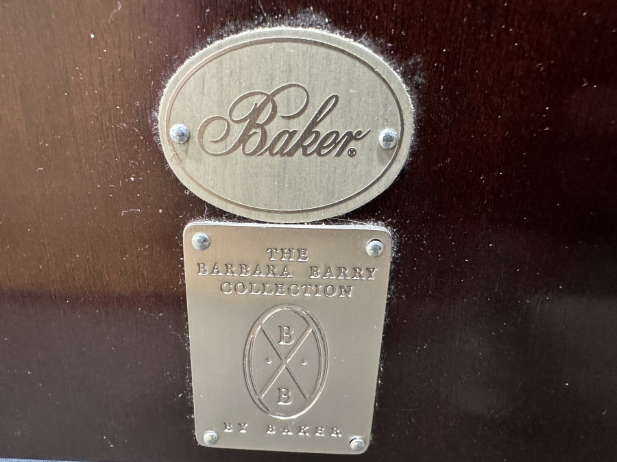 Just Added - The Barbara Barry Collection For Baker Furniture Modern Dark Mahogany Eastern King Size Sleigh Bed With The Ritz-Carlton Mattress By Stearns & Foster 76 X 79 [Photo 4]