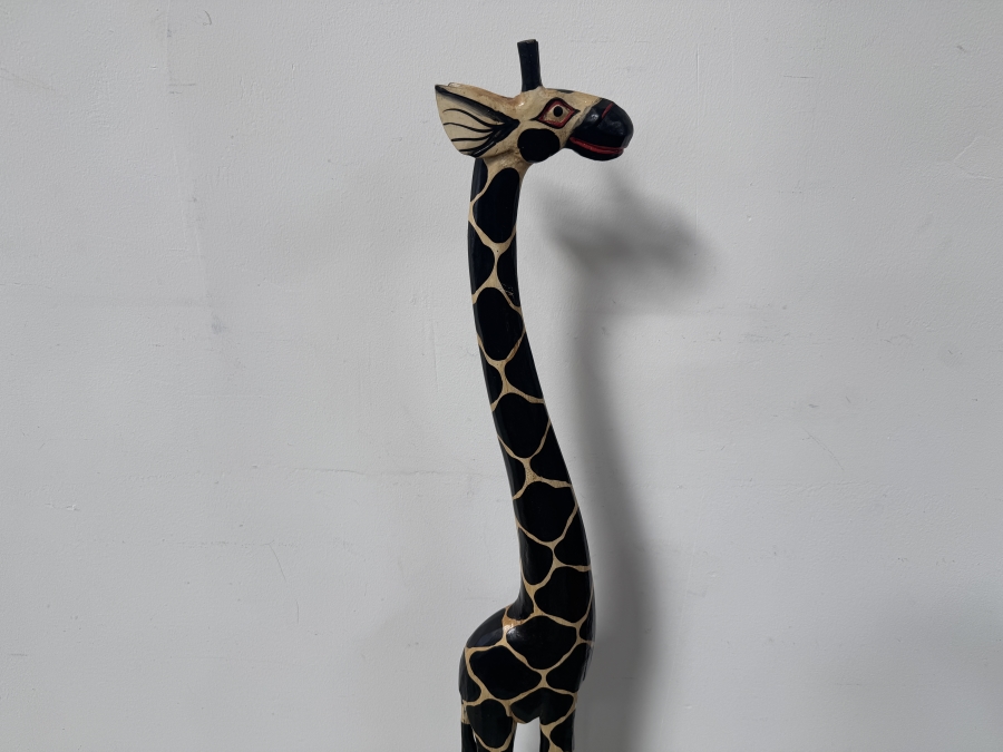 Just Added- Hand Carved Wooden Giraffe Statue 60'H [Photo 2]