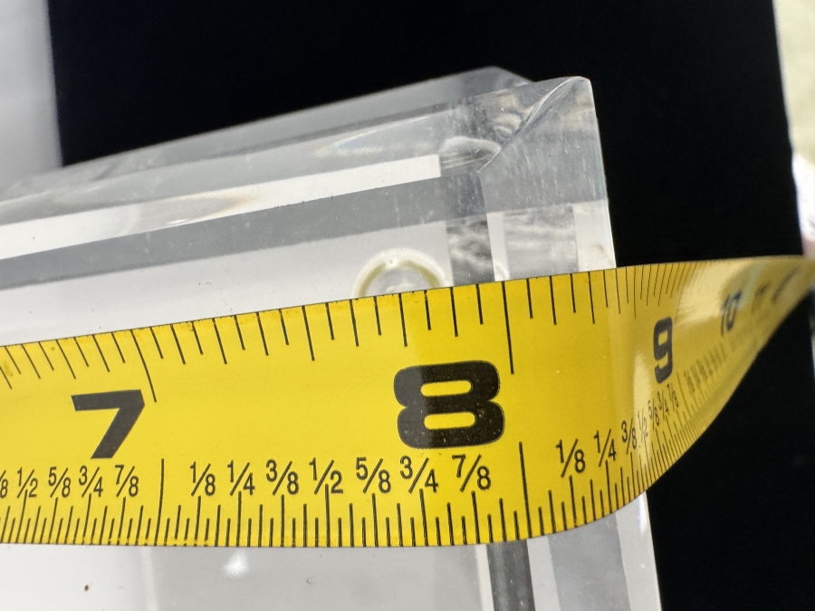 Just Added - Clear Acrylic Storage Box with Diamond Faceted Knob and Removable White Insert 9'W x 8'D x 9.5'H [Photo 5]