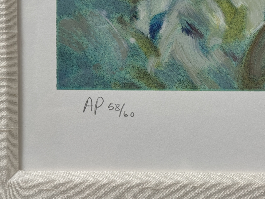 Just Added - Signed Jose Royo (B. 1941, Spanish) 'Mediterraneo' Limited Edition Serigraph Artist Proof 58/60 Framed: 50'W x 61'H Retailed $5,500 [Photo 4]