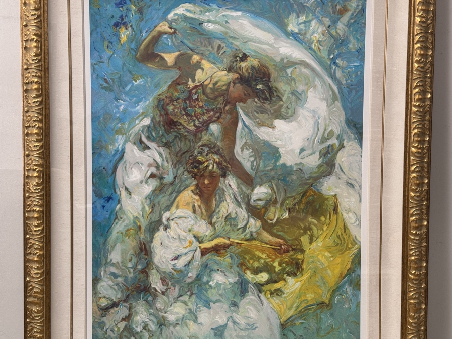 Just Added - Signed Jose Royo (B. 1941, Spanish) 'Mediterraneo' Limited Edition Serigraph Artist Proof 58/60 Framed: 50'W x 61'H Retailed $5,500 [Photo 3]
