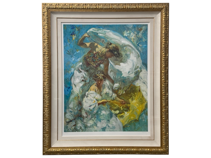 Just Added - Signed Jose Royo (B. 1941, Spanish) 'Mediterraneo' Limited Edition Serigraph Artist Proof 58/60 Framed: 50'W x 61'H Retailed $5,500 [Photo 2]