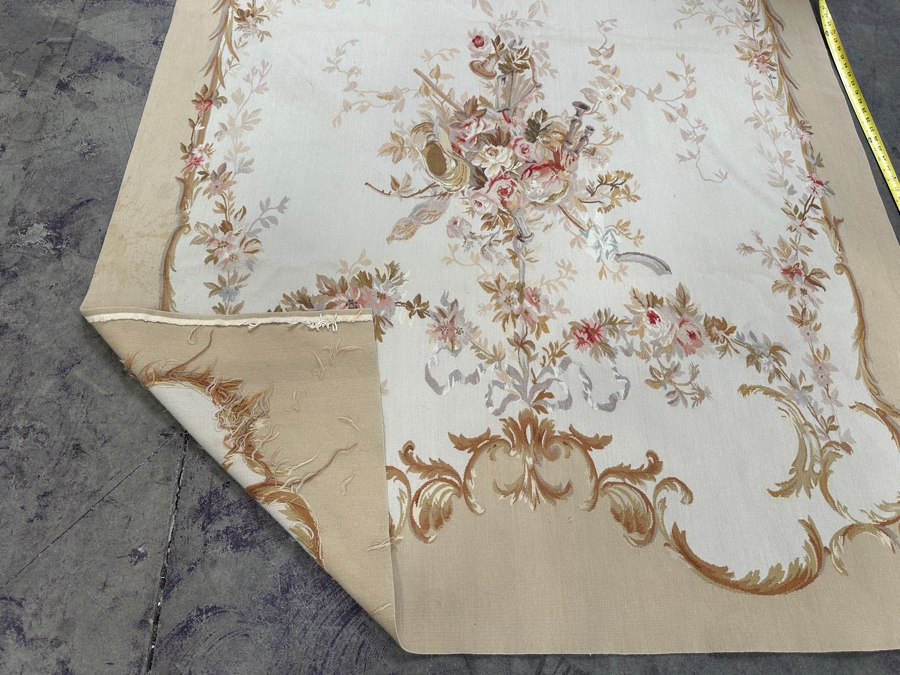Just Added - Vintage French Aubusson Flat-Weave Rug Tapestry 94' X 56' [Photo 6]