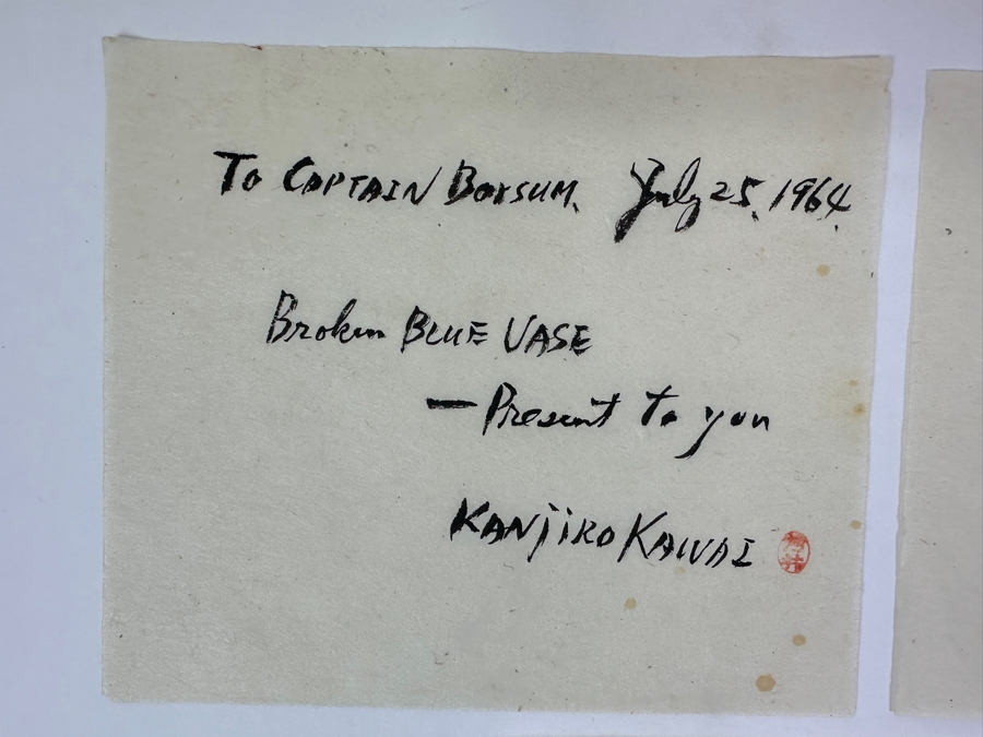 Just Added - (3) Hand Signed Receipts From 1964 Signed By Famous Japanese Mingei Potter Kawai Kanjiro [Photo 4]