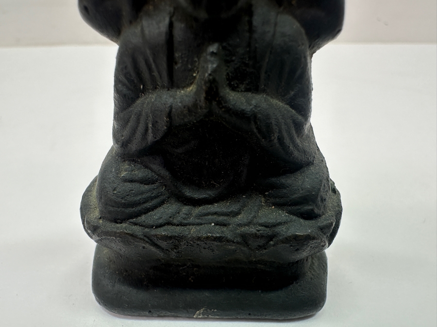 Just Added - Antique Metal Miniature Asian Buddha Statue 2.5'H [Photo 3]