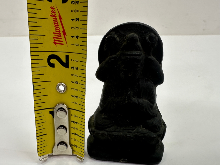 Just Added - Antique Metal Miniature Asian Buddha Statue 2.5'H [Photo 6]