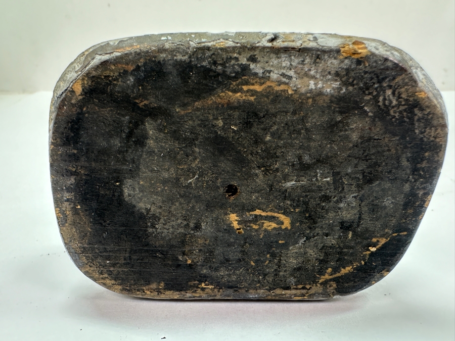 Just Added - Antique Carved Wooden Painted Figure Of Kichijoten (Goddess Of Fortune And Prosperity) Statue 9.5'H [Photo 8]